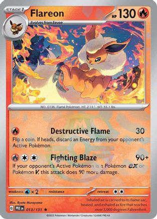 Flareon (Master Ball Pattern) - SV Prismatic Evolutions Holofoil