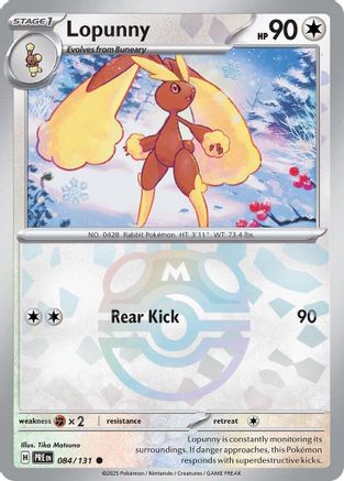 Lopunny (Master Ball Pattern) 84 - SV Prismatic Evolutions Holofoil
