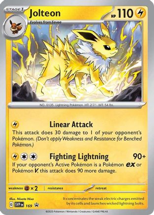 Jolteon - 169 - SV Scarlet & Violet Promo Cards Holofoil