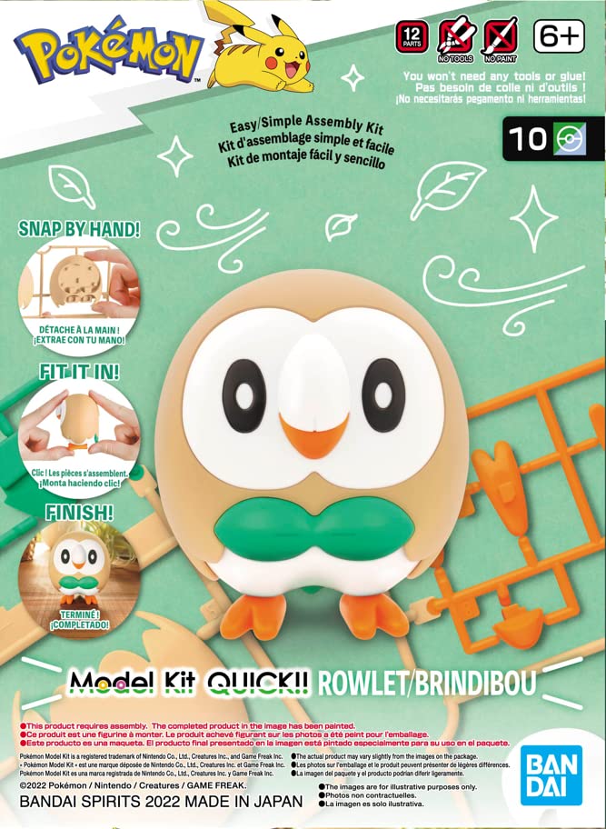 [CLEARANCE] Pokemon Rowlet Model Kit Bandai