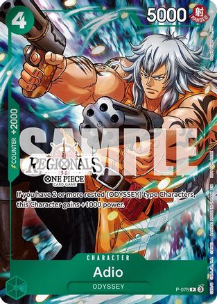 Adio (Offline Regional Participation Pack 2025 Vol.1) (P-078) - One Piece Promotion Cards