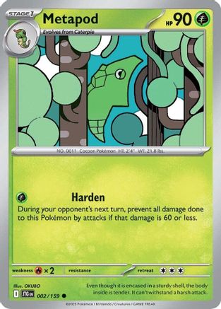 Metapod 2 - SV09 Journey Together Reverse Holofoil