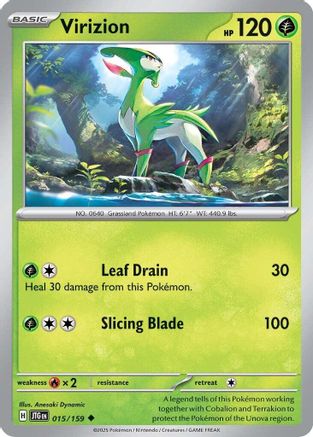 Virizion 15 - SV09 Journey Together Reverse Holofoil