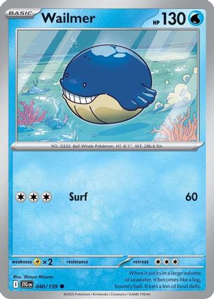 Wailmer 40 - SV09 Journey Together Reverse Holofoil