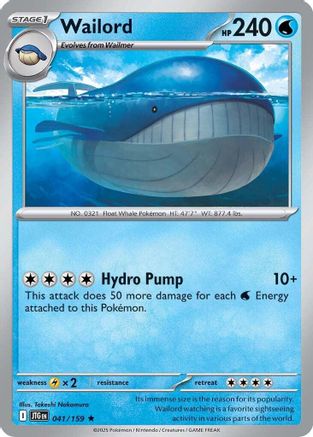 Wailord - 041/159 41 - SV09 Journey Together Holofoil