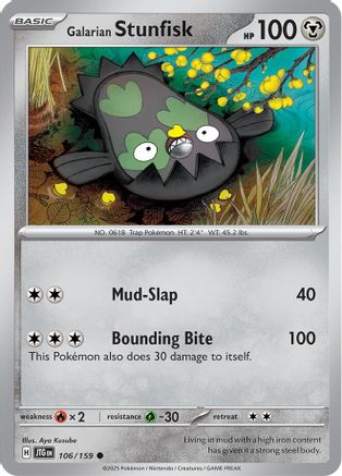 Galarian Stunfisk 106 - SV09 Journey Together Reverse Holofoil