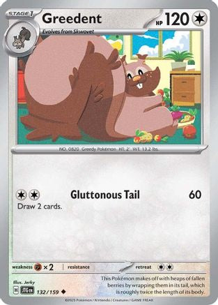 Greedent 132 - SV09 Journey Together Reverse Holofoil