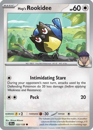 Hop's Rookidee 133 - SV09 Journey Together Reverse Holofoil