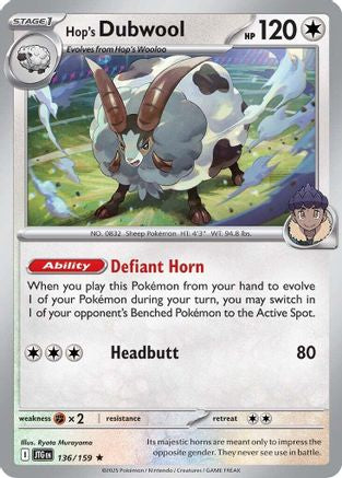 Hop's Dubwool 136 - SV09 Journey Together Holofoil