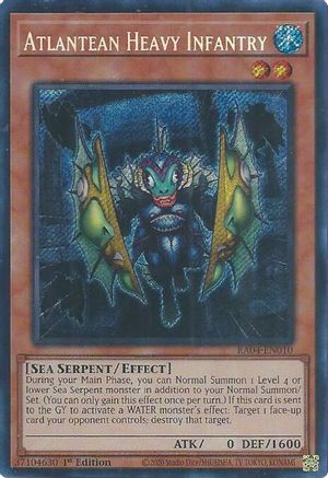 Atlantean Heavy Infantry (Secret Rare) (RA04-EN010) - Quarter Century Stampede 1st Edition