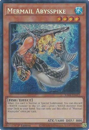Mermail Abysspike (Secret Rare) (RA04-EN012) - Quarter Century Stampede 1st Edition