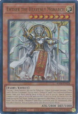 Ehther the Heavenly Monarch (UR) (RA04-EN018) - Quarter Century Stampede 1st Edition