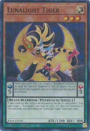 Lunalight Tiger (RA04-EN020) - Quarter Century Stampede 1st Edition