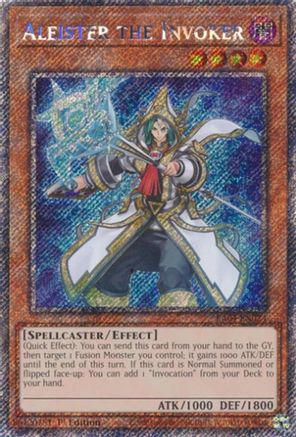 Aleister the Invoker (Alternate Art) (Platinum Secret Rare) - RA04-EN024 - Quarter Century Stampede 1st Edition