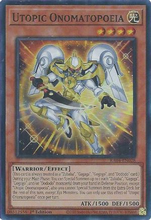 Utopic Onomatopoeia (RA04-EN028) - Quarter Century Stampede 1st Edition