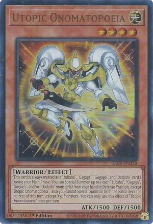 Utopic Onomatopoeia (UR) (RA04-EN028) - Quarter Century Stampede 1st Edition
