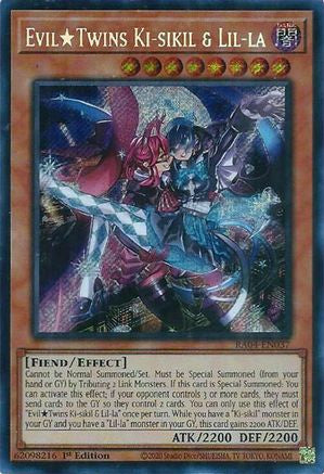 EvilTwins Ki-sikil & Lil-la (Secret Rare) (RA04-EN037) - Quarter Century Stampede 1st Edition