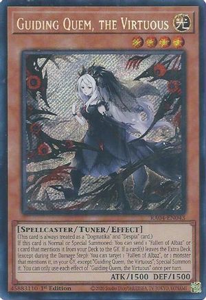 Guiding Quem, the Virtuous (Secret Rare) (RA04-EN043) - Quarter Century Stampede 1st Edition