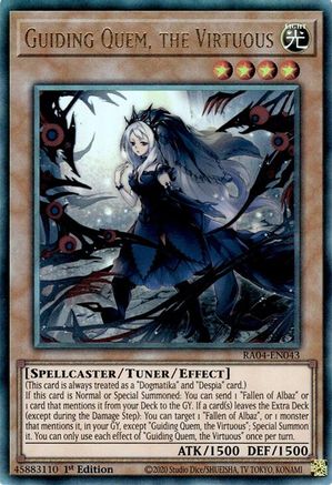 Guiding Quem, the Virtuous (PUR) (RA04-EN043) - Quarter Century Stampede 1st Edition