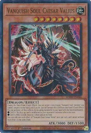 Vanquish Soul Caesar Valius (UR) (RA04-EN046) - Quarter Century Stampede 1st Edition