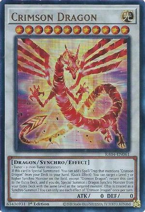 Crimson Dragon (card) (UR) (RA04-EN061) - Quarter Century Stampede 1st Edition