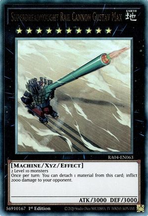 Superdreadnought Rail Cannon Gustav Max (PUR) (RA04-EN063) - Quarter Century Stampede 1st Edition