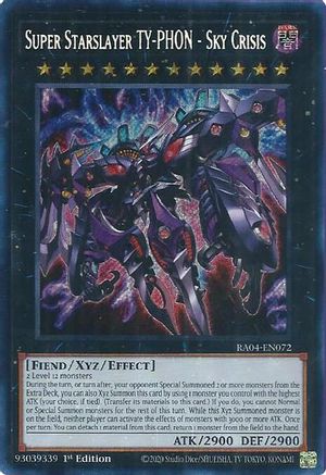 Super Starslayer TY-PHON - Sky Crisis (Secret Rare) (RA04-EN072) - Quarter Century Stampede 1st Edition