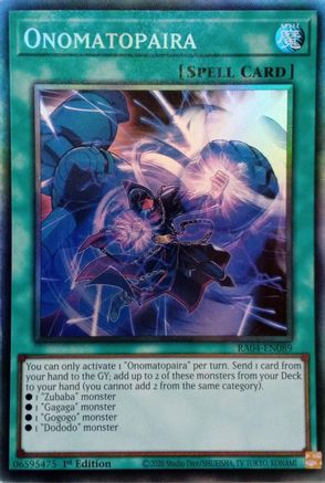 Onomatopaira (PCR) (RA04-EN089) - Quarter Century Stampede 1st Edition