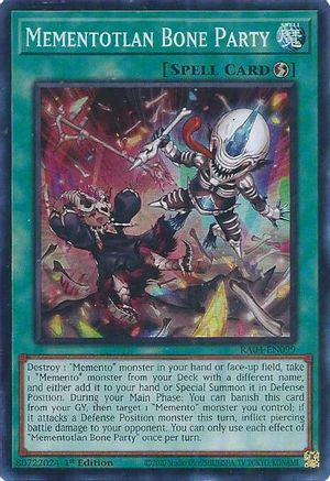 Mementotlan Bone Party (RA04-EN099) - Quarter Century Stampede 1st Edition