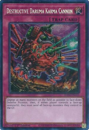 Destructive Daruma Karma Cannon (Secret Rare) (RA04-EN103) - Quarter Century Stampede 1st Edition