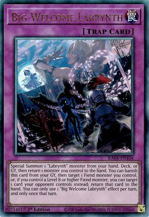 Big Welcome Labrynth (PUR) (RA04-EN104) - Quarter Century Stampede 1st Edition