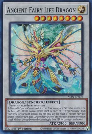 Ancient Fairy Life Dragon - ALIN-EN039 - Alliance Insight 1st Edition