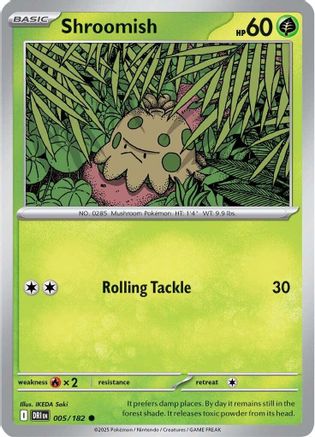 Shroomish 5 - SV10 Destined Rivals Reverse Holofoil