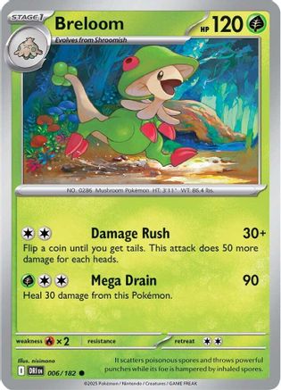 Breloom 6 - SV10 Destined Rivals Reverse Holofoil