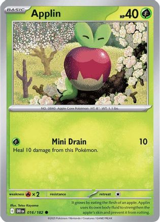 Applin 16 - SV10 Destined Rivals Reverse Holofoil