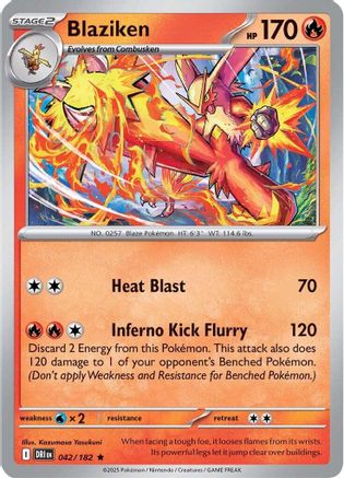 Blaziken - 042/182 42 - SV10 Destined Rivals Reverse Holofoil