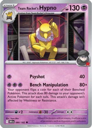 Team Rocket's Hypno 80 - SV10 Destined Rivals Reverse Holofoil