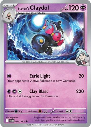 Steven's Claydol 84 - SV10 Destined Rivals Reverse Holofoil