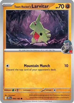 Team Rocket's Larvitar 94 - SV10 Destined Rivals Reverse Holofoil
