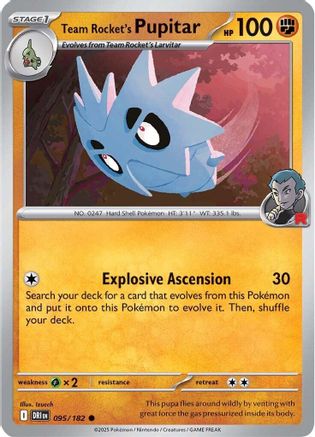 Team Rocket's Pupitar 95 - SV10 Destined Rivals Reverse Holofoil