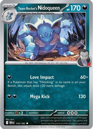 Team Rocket's Nidoqueen 116 - SV10 Destined Rivals Reverse Holofoil