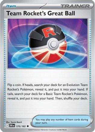 Team Rocket's Great Ball 175 - SV10 Destined Rivals Reverse Holofoil
