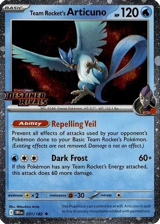 Team Rocket's Articuno (Destined Rivals Stamp) 51 - Miscellaneous Cards & Products Holofoil
