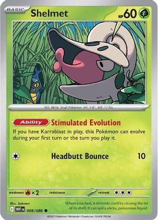 Shelmet 8 - SV White Flare Reverse Holofoil