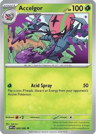 Accelgor 9 - SV White Flare Reverse Holofoil