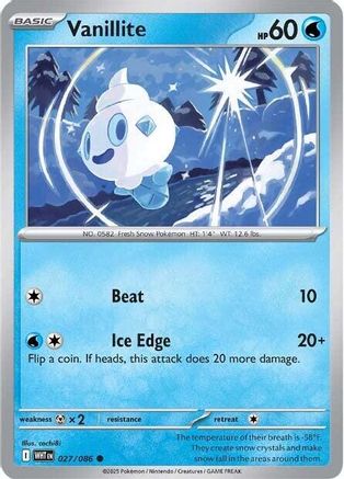 Vanillite 27 - SV White Flare Reverse Holofoil