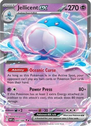 Jellicent ex 45 - SV White Flare Holofoil
