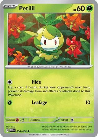 Petilil 6 - SV Black Bolt Reverse Holofoil