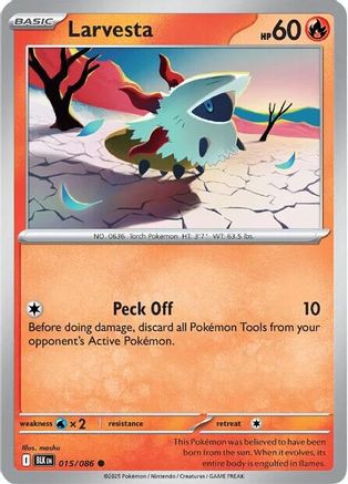 Larvesta 15 - SV Black Bolt Reverse Holofoil