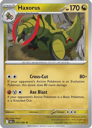 Haxorus 70 - SV Black Bolt Reverse Holofoil
